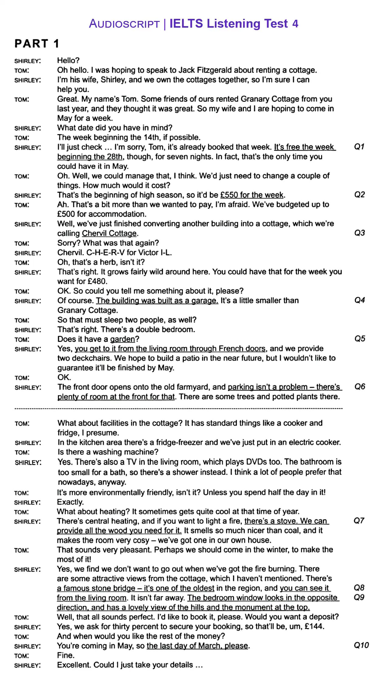 IELTS Listening Test 4 2021 Online Practice